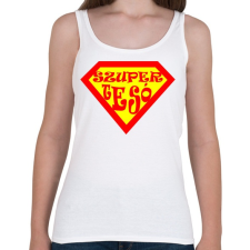 PRINTFASHION Szupertesó - Női atléta - Fehér női trikó