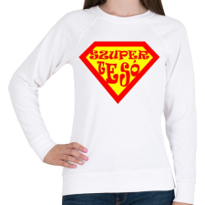 PRINTFASHION Szupertesó - Női pulóver - Fehér női pulóver, kardigán