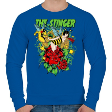 PRINTFASHION Szúrás - Férfi pulóver - Királykék