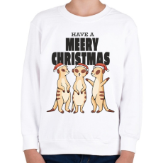 PRINTFASHION Szurikáta karácsony - Gyerek pulóver - Fehér