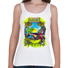 PRINTFASHION Szúszá - relax - Női atléta - Fehér női trikó