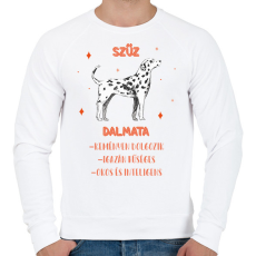 PRINTFASHION Szűz - Dalmata - Férfi pulóver - Fehér