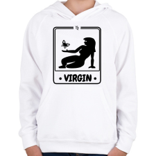 PRINTFASHION szűz - Gyerek kapucnis pulóver - Fehér gyerek pulóver, kardigán