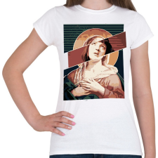 PRINTFASHION Szűz Mia - Női póló - Fehér női póló