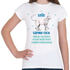 PRINTFASHION Szűz - Szfinx cica - Női póló - Fehér női póló