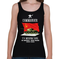 PRINTFASHION t34-commander - Női atléta - Fekete