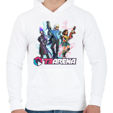 PRINTFASHION T3 Arena - Férfi kapucnis pulóver - Fehér