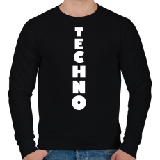 PRINTFASHION T E C H N O - Férfi pulóver - Fekete