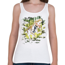 PRINTFASHION T-rex az erdőben - Női atléta - Fehér