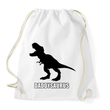 PRINTFASHION T-rex család - Daddysaurus - Sportzsák, Tornazsák - Fehér tornazsák