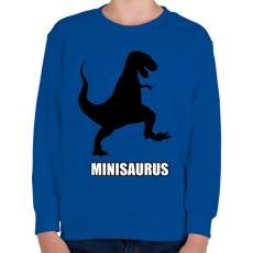 PRINTFASHION T-rex család - Minisaurus - Gyerek pulóver - Királykék
