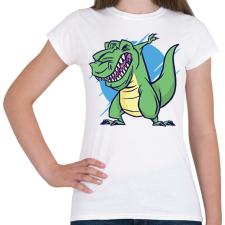 PRINTFASHION T-rex dab - Női póló - Fehér női póló