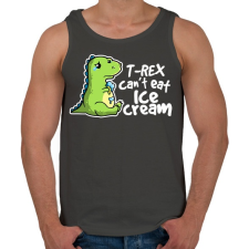 PRINTFASHION T-REX fagyi - Férfi atléta - Sötétszürke atléta, trikó