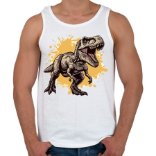 PRINTFASHION T-Rex - Férfi atléta - Fehér atléta, trikó