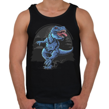 PRINTFASHION T-rex - Férfi atléta - Fekete atléta, trikó