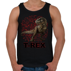 PRINTFASHION T-REX - Férfi atléta - Fekete