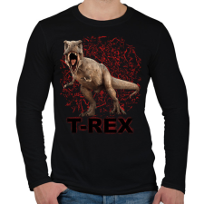PRINTFASHION T-REX - Férfi hosszú ujjú póló - Fekete férfi póló