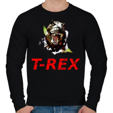 PRINTFASHION T-REX - Férfi pulóver - Fekete