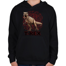 PRINTFASHION T-REX - Gyerek kapucnis pulóver - Fekete gyerek pulóver, kardigán