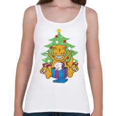PRINTFASHION T-rex Karácsony - Női atléta - Fehér