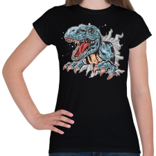 PRINTFASHION T-rex - Női póló - Fekete női póló