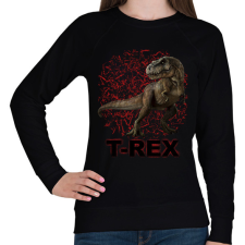 PRINTFASHION T-REX - Női pulóver - Fekete női pulóver, kardigán