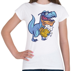 PRINTFASHION T-rex sörrel - Női póló - Fehér