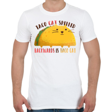 PRINTFASHION Taco Cica - Férfi póló - Fehér férfi póló