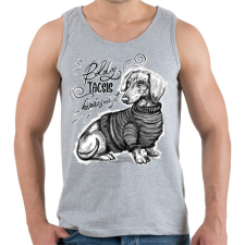 PRINTFASHION tacsi1 - Férfi atléta - Sport szürke atléta, trikó