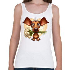 PRINTFASHION Tacsi rózsacsokorral - Női atléta - Fehér női trikó