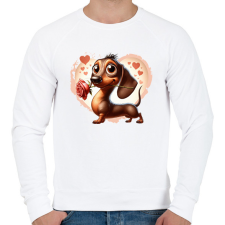 PRINTFASHION Tacsi rózsával - Férfi pulóver - Fehér férfi pulóver, kardigán
