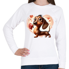 PRINTFASHION Tacsi rózsával - Női pulóver - Fehér női pulóver, kardigán