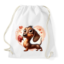 PRINTFASHION Tacsi rózsával - Sportzsák, Tornazsák - Fehér tornazsák