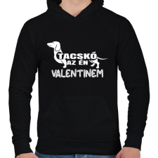 PRINTFASHION Tacsko a valentinom - Férfi kapucnis pulóver - Fekete női pulóver, kardigán