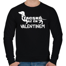 PRINTFASHION Tacsko a valentinom - Férfi pulóver - Fekete