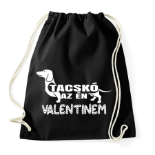PRINTFASHION Tacsko a valentinom - Sportzsák, Tornazsák - Fekete tornazsák
