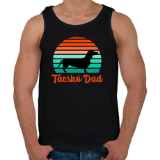 PRINTFASHION Tacskó Dad - Férfi atléta - Fekete