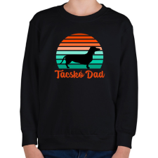 PRINTFASHION Tacskó Dad - Gyerek pulóver - Fekete gyerek pulóver, kardigán