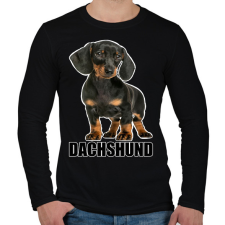 PRINTFASHION tacskó  - Férfi hosszú ujjú póló - Fekete férfi póló