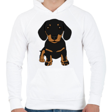 PRINTFASHION Tacskó  - Férfi kapucnis pulóver - Fehér