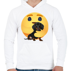 PRINTFASHION Tacskó - Férfi kapucnis pulóver - Fehér