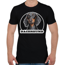 PRINTFASHION Tacskó  - Férfi póló - Fekete férfi póló