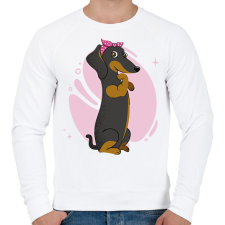 PRINTFASHION Tacskó - Férfi pulóver - Fehér férfi pulóver, kardigán