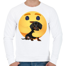 PRINTFASHION Tacskó - Férfi pulóver - Fehér férfi pulóver, kardigán