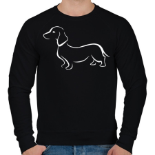 PRINTFASHION Tacskó - Férfi pulóver - Fekete férfi pulóver, kardigán