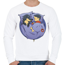 PRINTFASHION Tacskó gazdi - Férfi pulóver - Fehér