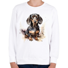 PRINTFASHION Tacskó  - Gyerek pulóver - Fehér gyerek pulóver, kardigán