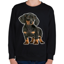 PRINTFASHION Tacskó  - Gyerek pulóver - Fekete gyerek pulóver, kardigán