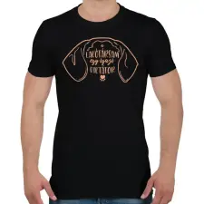 PRINTFASHION Tacskó lakótárs - Férfi póló - Fekete férfi póló