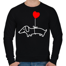PRINTFASHION Tacskó lufival - Férfi pulóver - Fekete férfi pulóver, kardigán